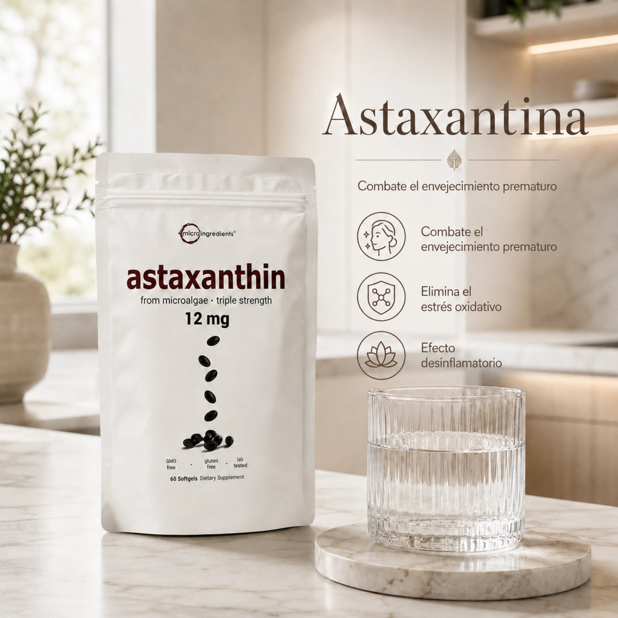 Astaxantina | Suplemento Antienvejecimiento Natural