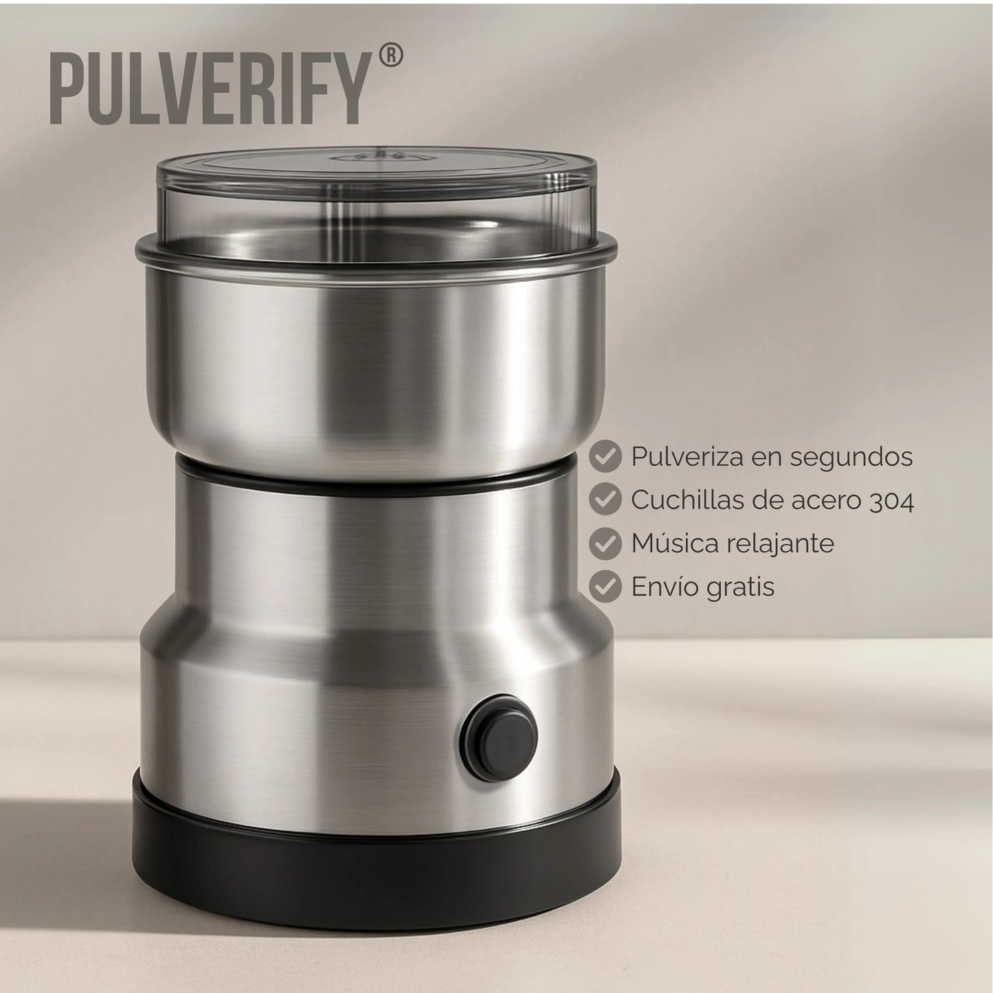 Pulverify |  Molinillo Electrico de Alta Potencia Para Granos
