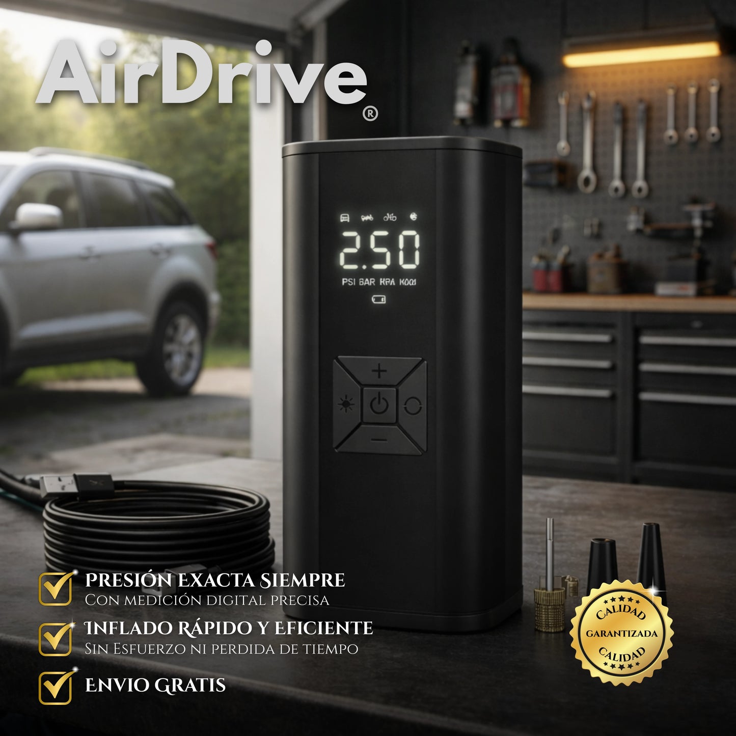 AirDrive | Compresor de Aire Portátil de Alta Presión