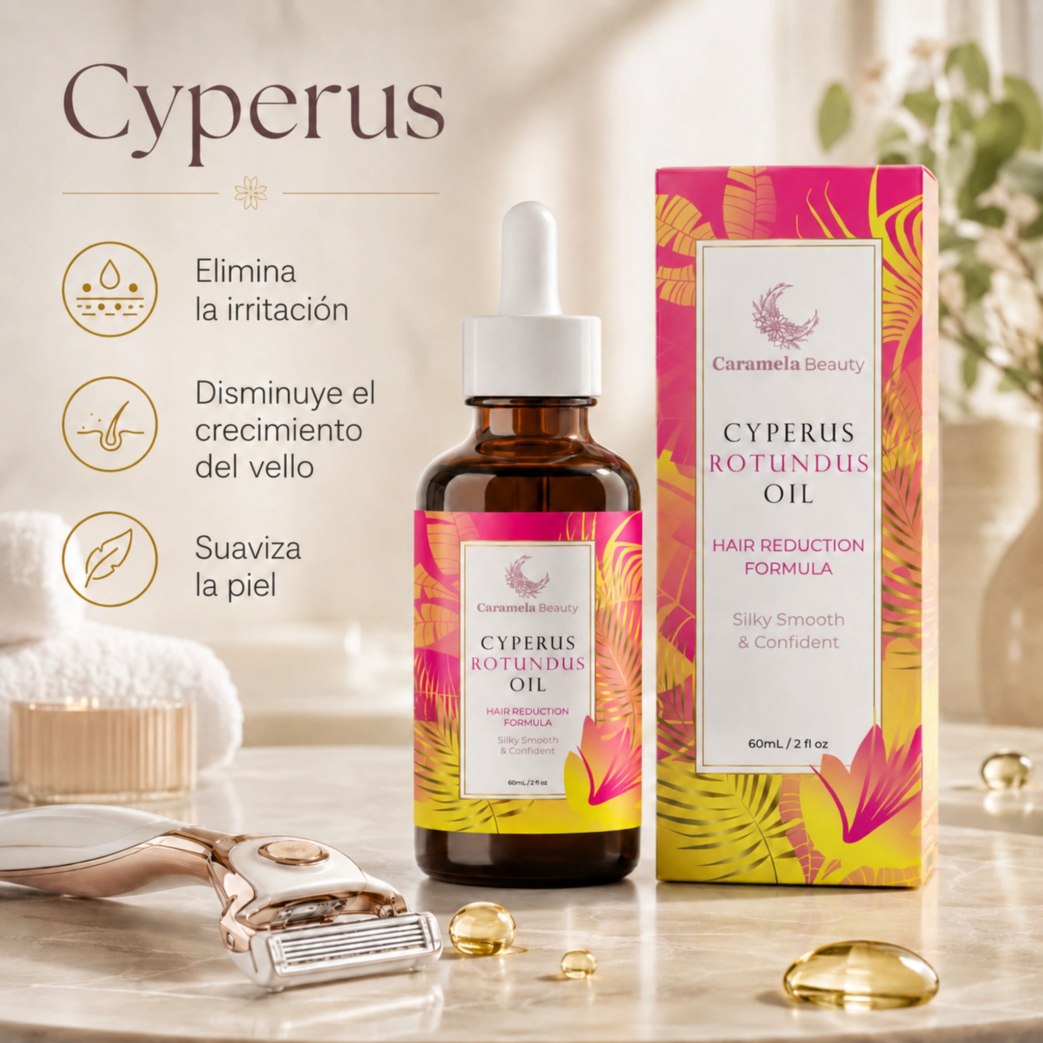 Cyperus | Aceite Inhibidor de Vello e Irritación