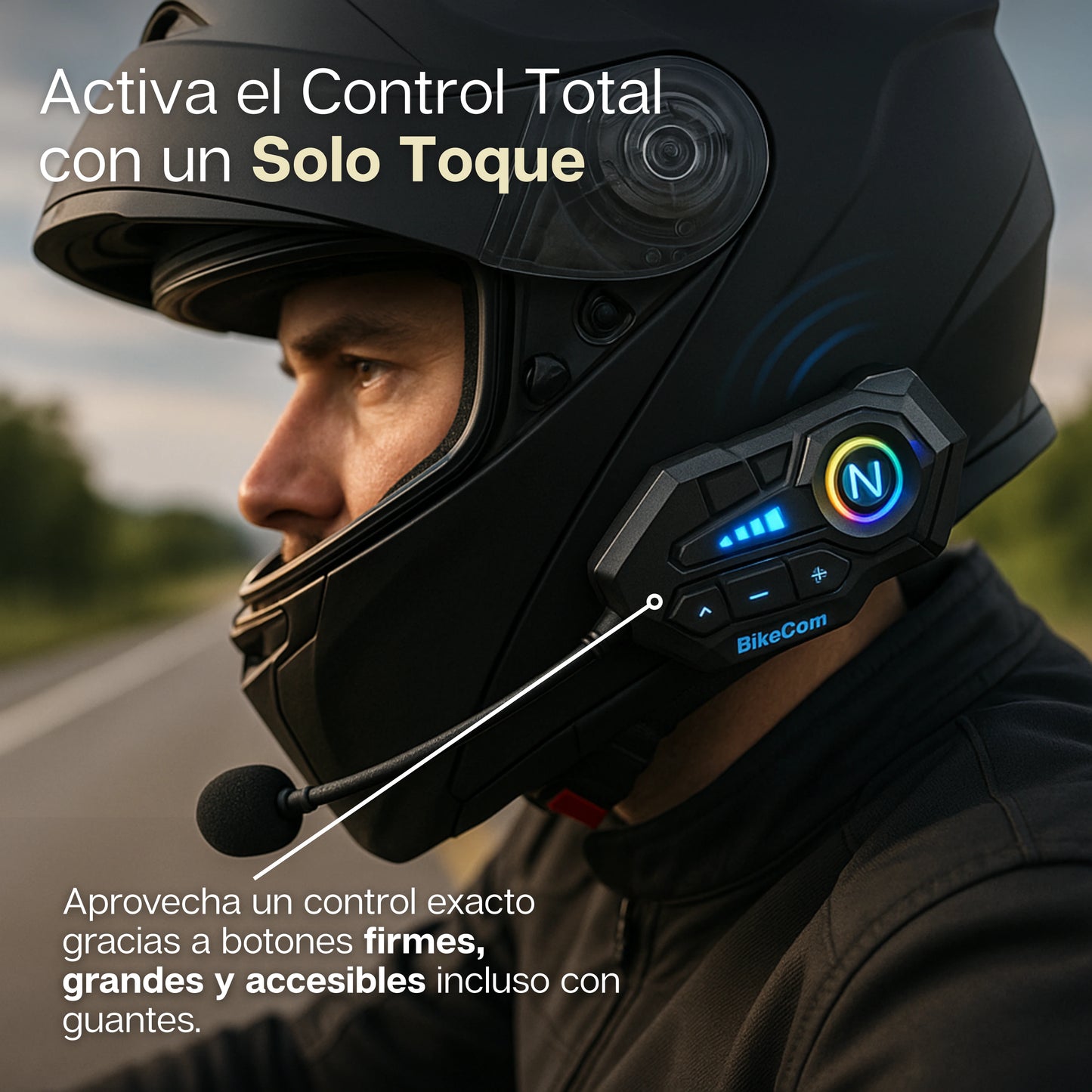 bikecom | Bluetooth para Casco con Antirruido Inteligente