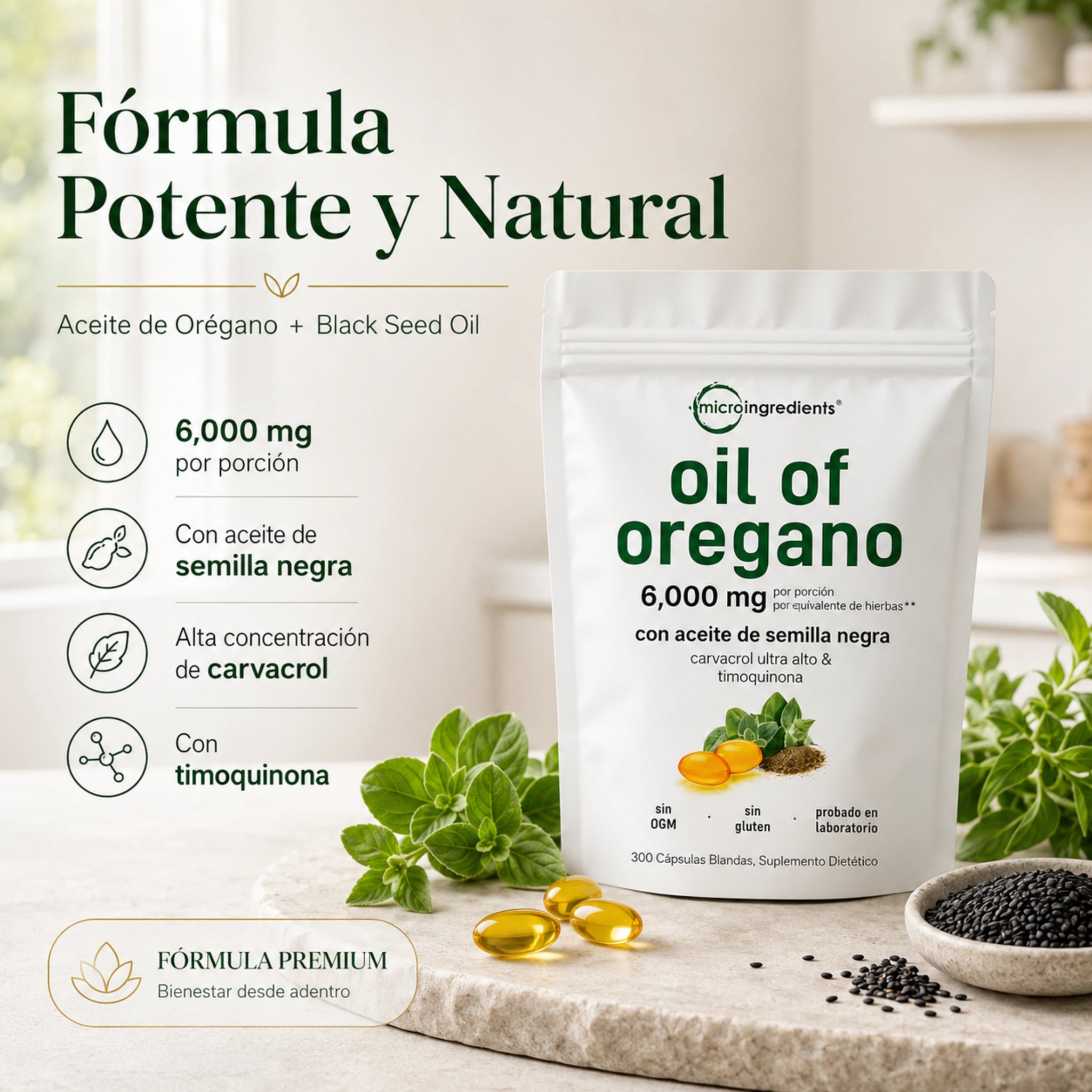 Oil Of Oregano | Capsulas Concentradas de Aceite de Orégano