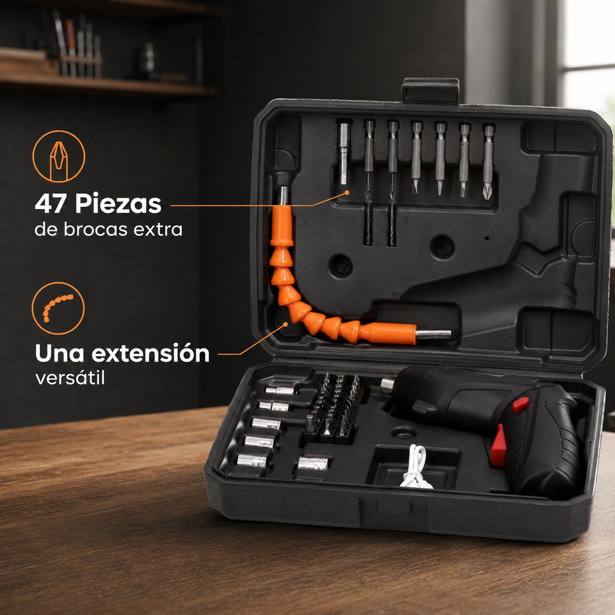 FixPack | Destornillador Eléctrico - 47 piezas Extra