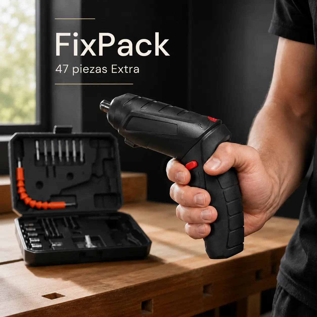 FixPack | Destornillador Eléctrico - 47 piezas Extra